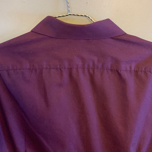 Men’s Dark Purple Dress Shirt, 17.5 - Picture 4 of 5